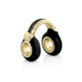 Lauren G. Adams Gabriella Black & Gold Audio Head-Set Charm Bead